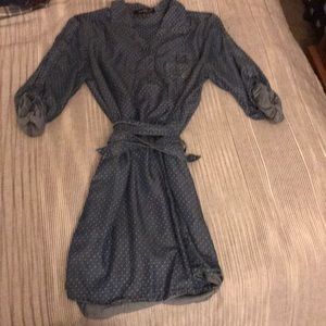 Jeans style polkadot dress